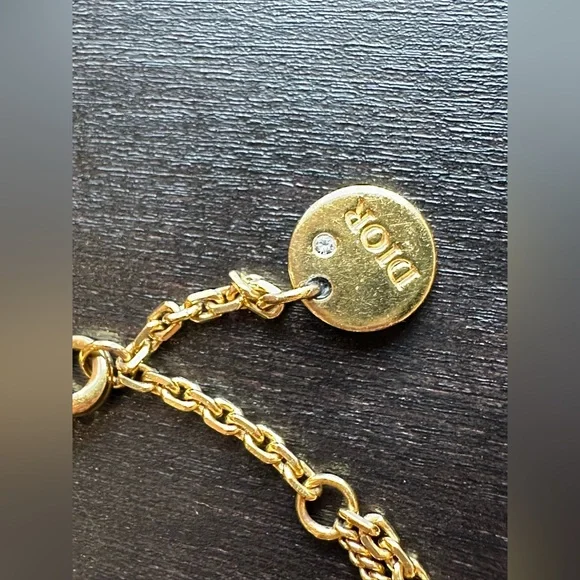 Christian Dior Gold Tone Star Logo Petit CD Double Bracelet - Picture 5 of 7